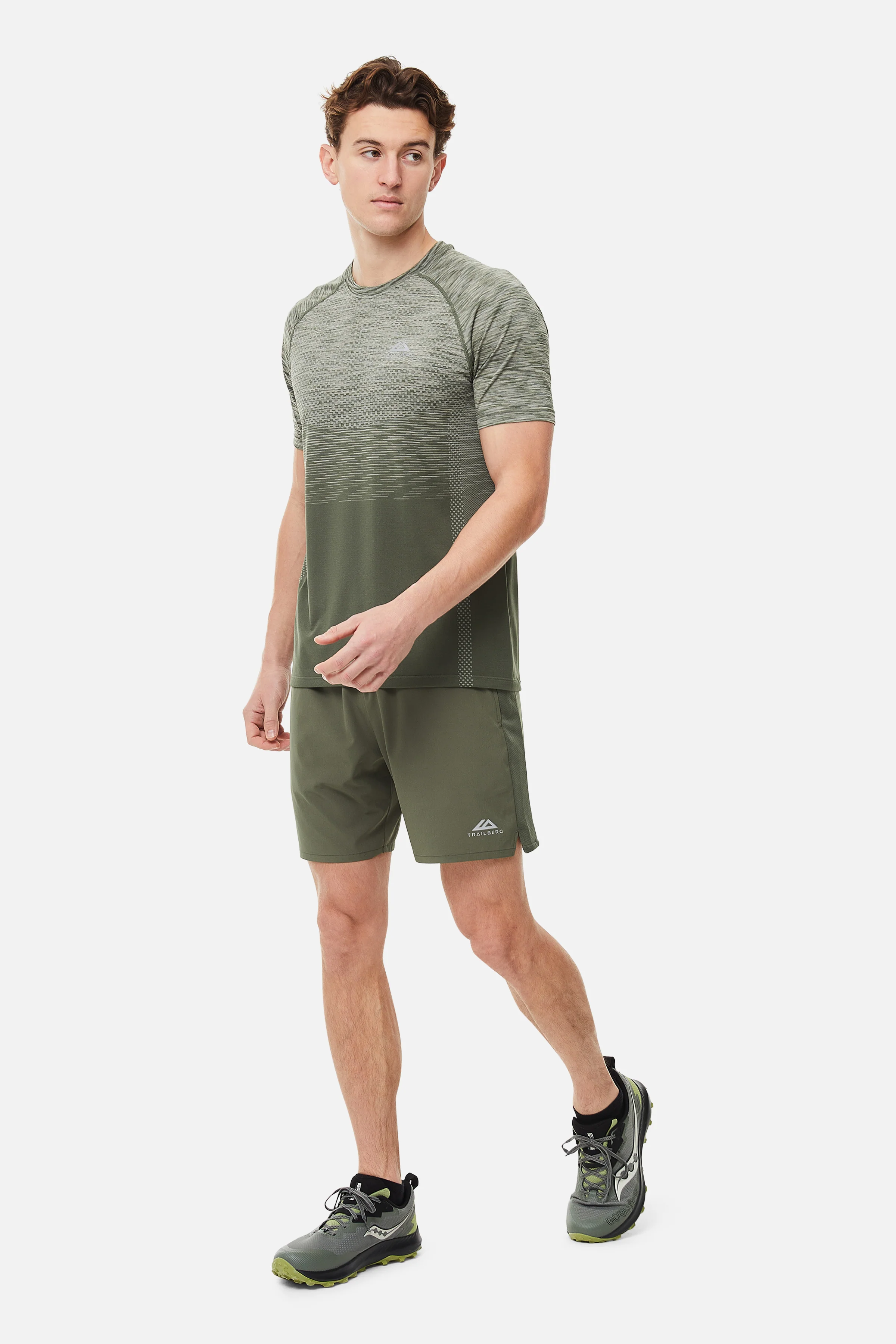 Apex Seamless Tee - Dark Fern/Pine Dust/Frostwood - Image 4