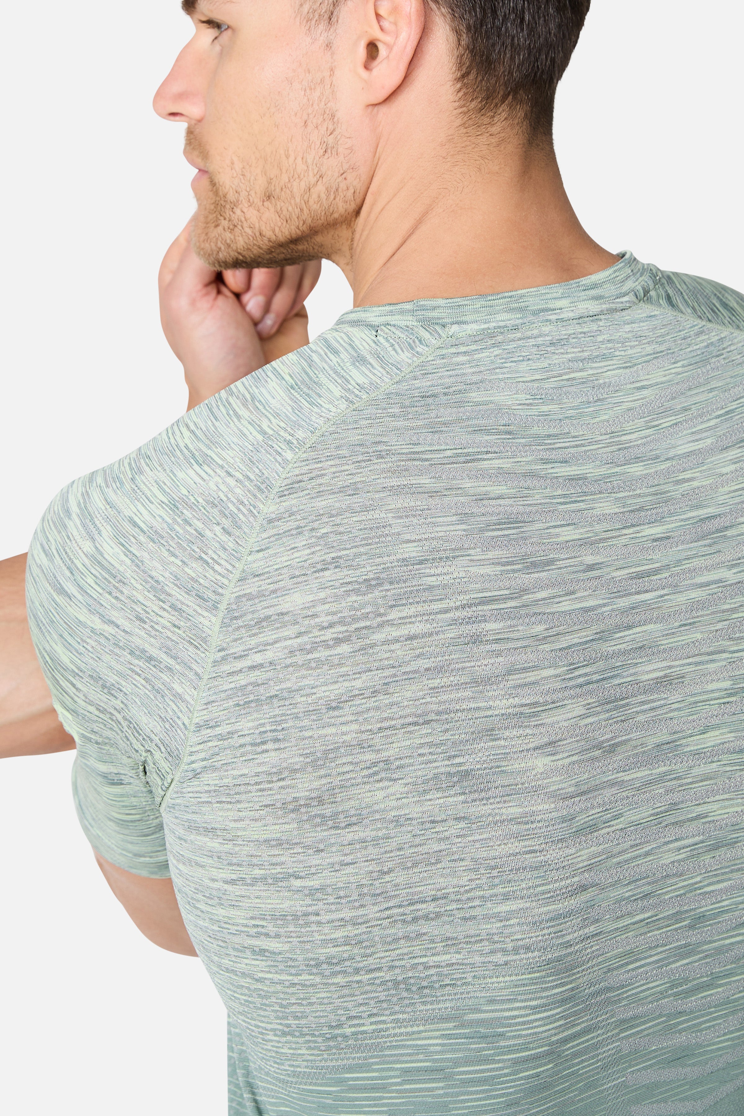 Arc Seamless Tee - Willow Green/Mossy Taupe/Fern Ash/Mint Green - Image 3