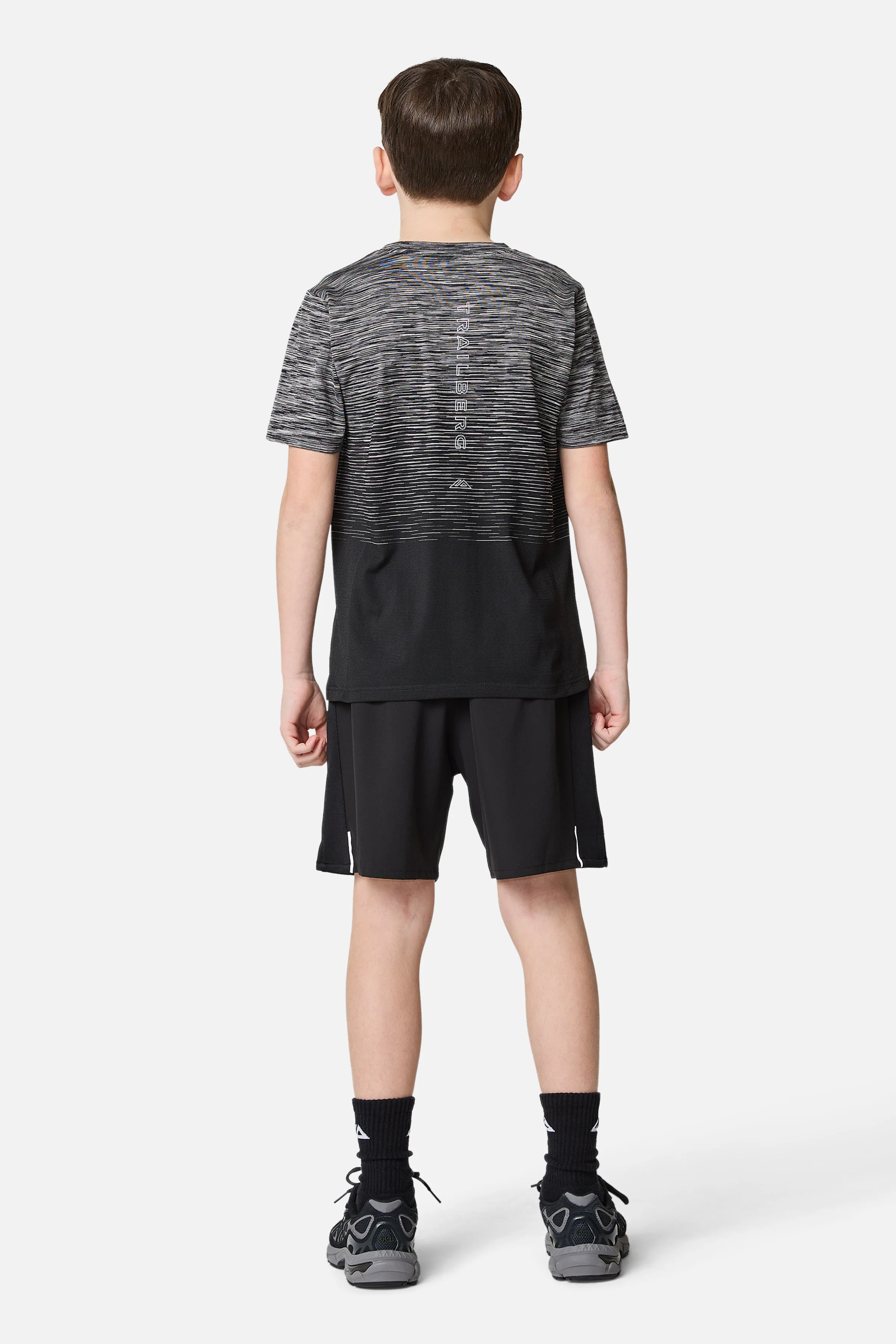 Boys Frequency Seamless Tee - Black/Moon Grey - Image 3