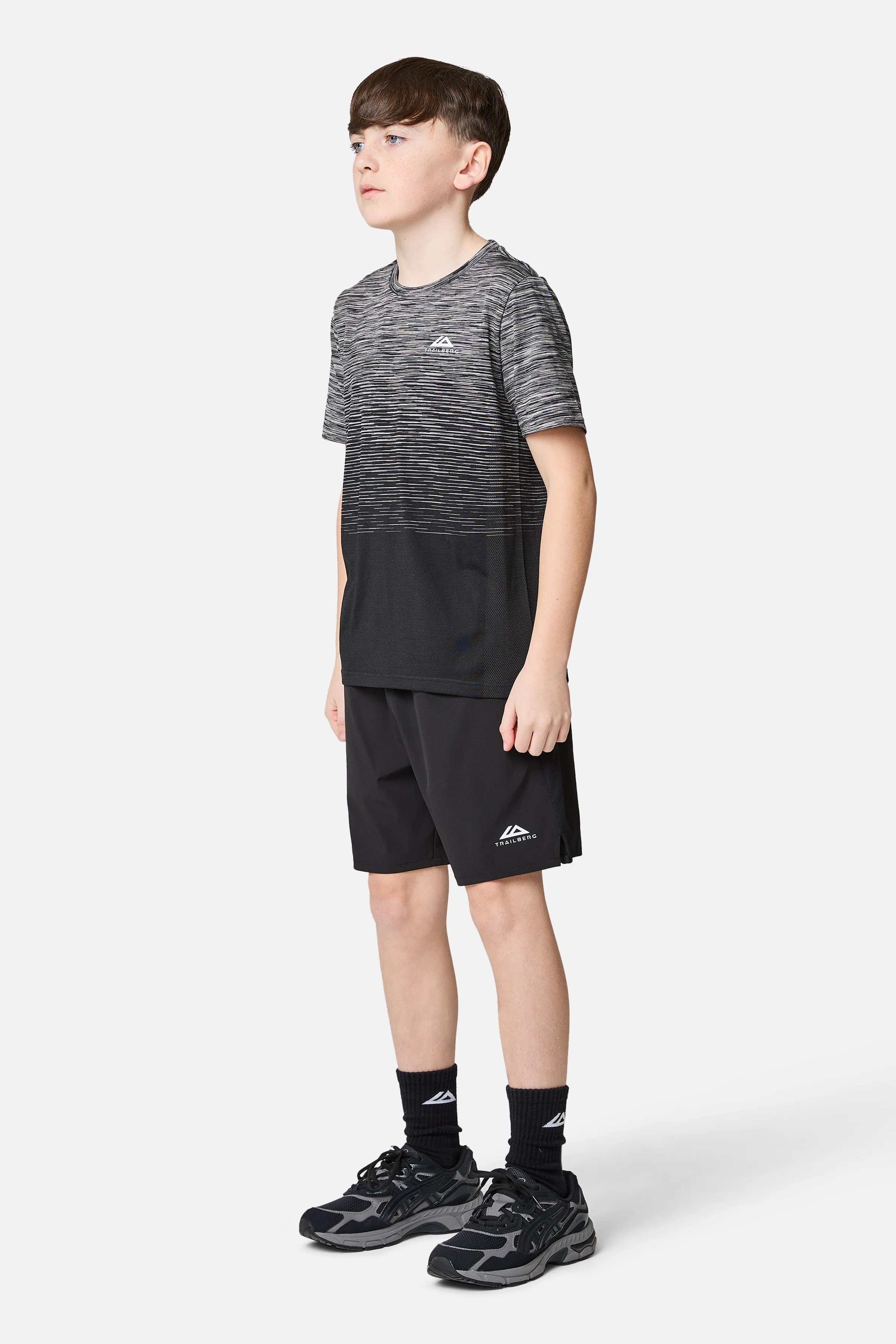 Boys Frequency Seamless Tee - Black/Moon Grey - Image 4