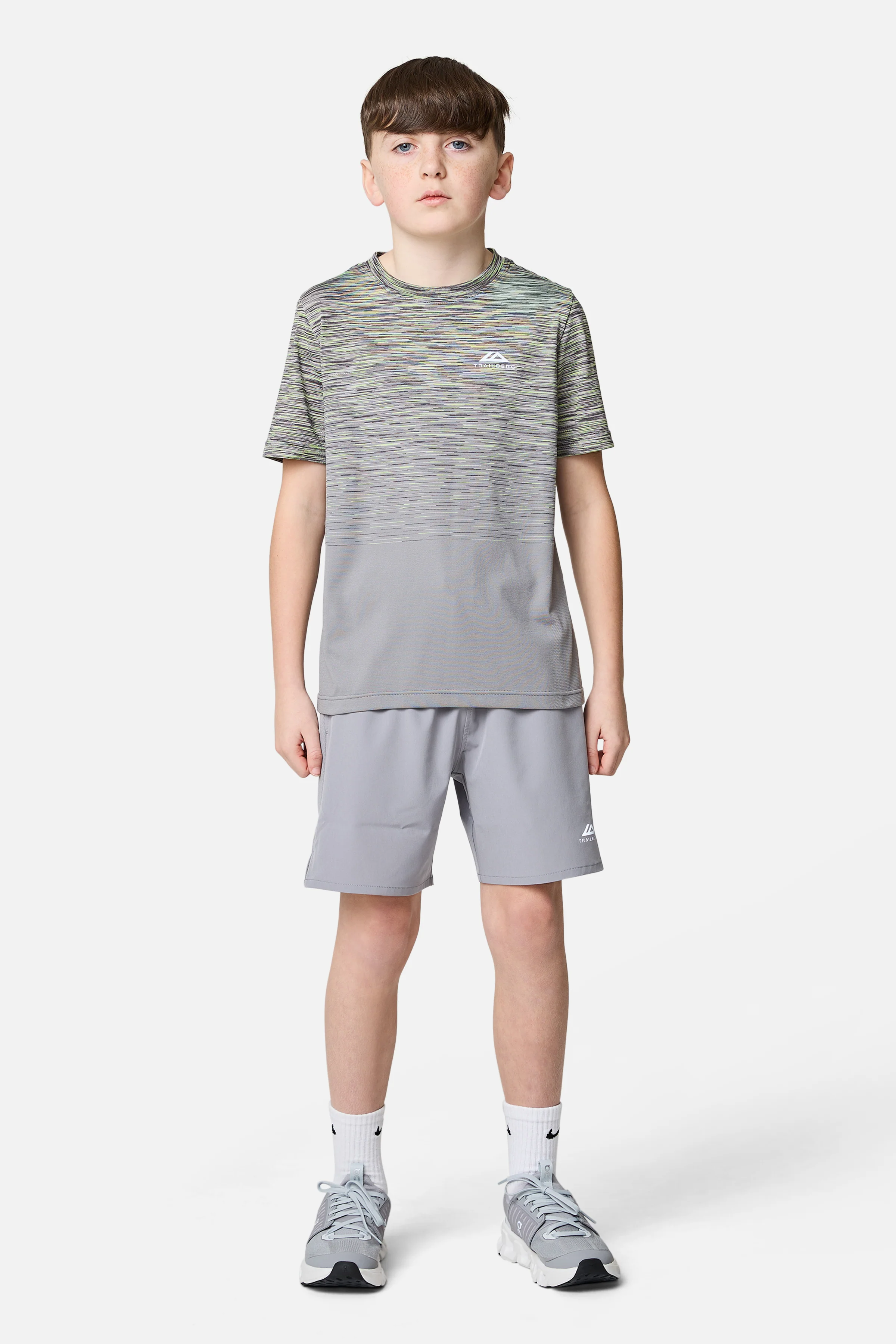 Boys Frequency Seamless Tee - Moon Grey/Iron Grey - Image 2