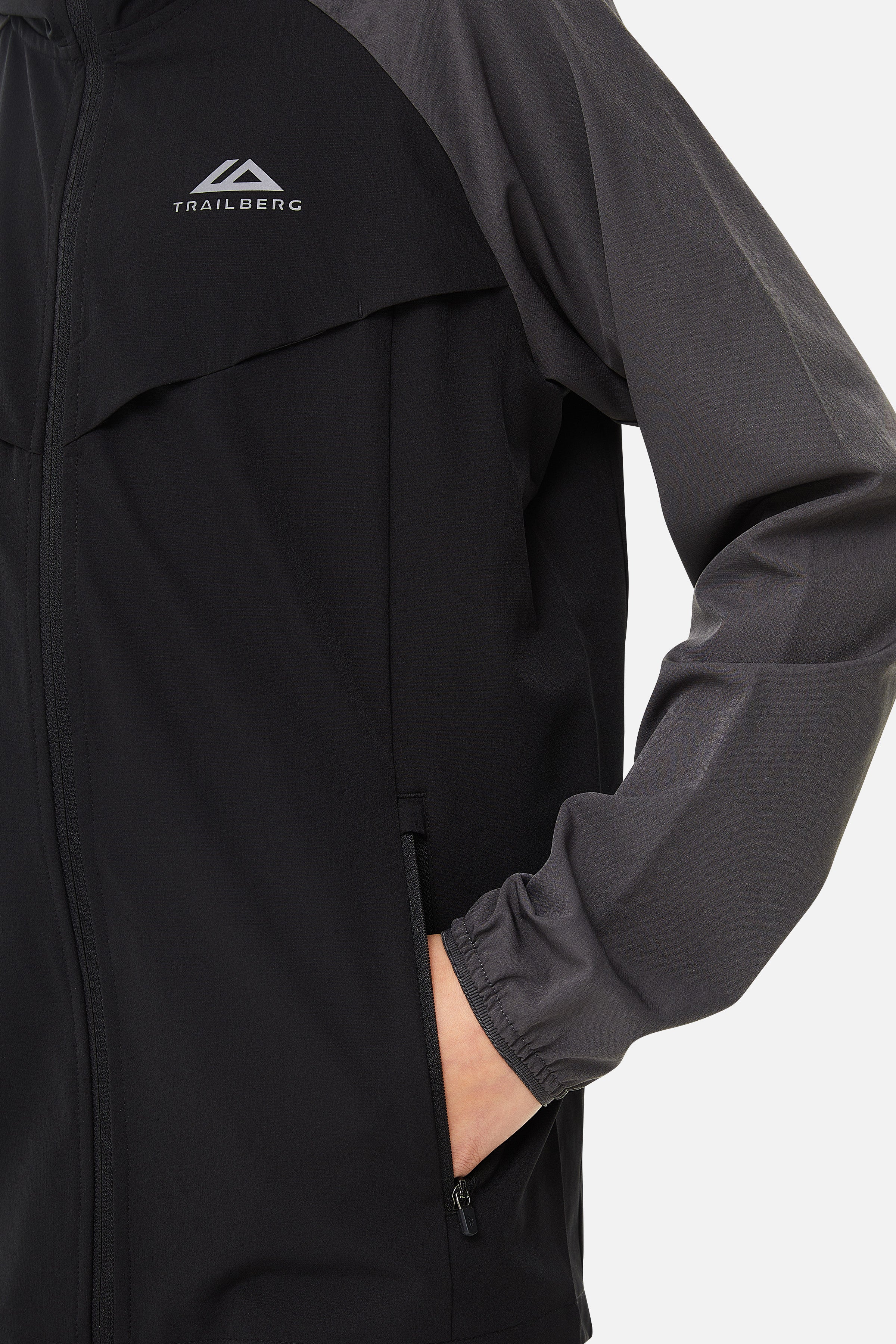 Boys Rapid Keyline Hood - Black/Volcano Grey - Image 6