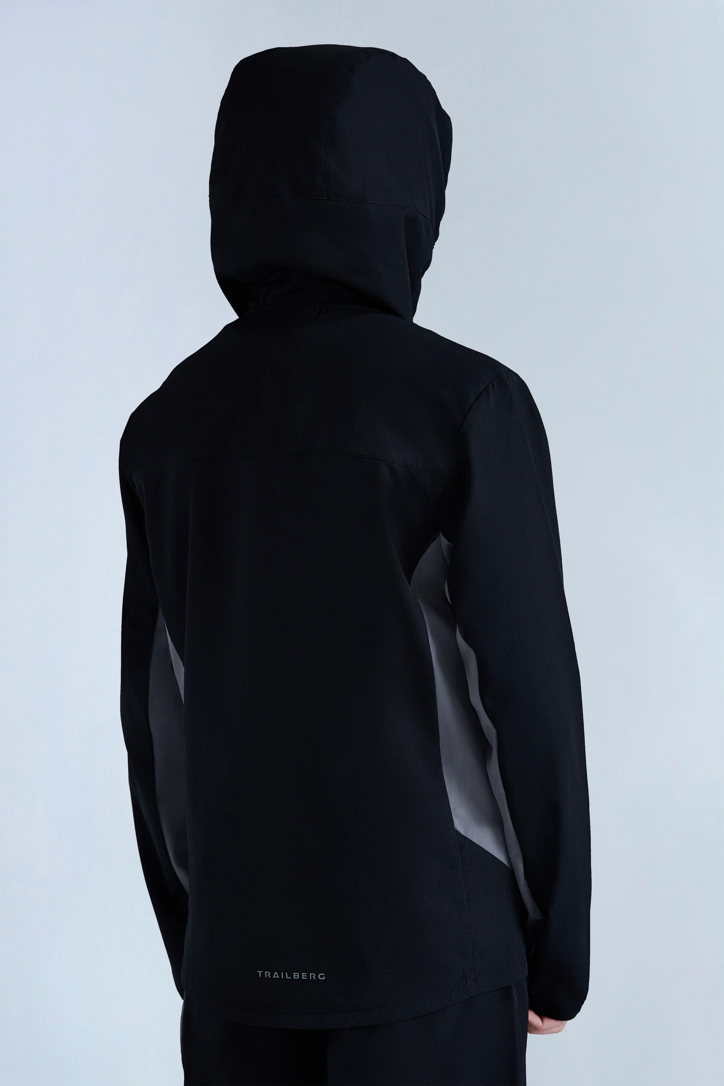 Boys Venture Gridded Hood - Black/Urban Smoke - Image 4