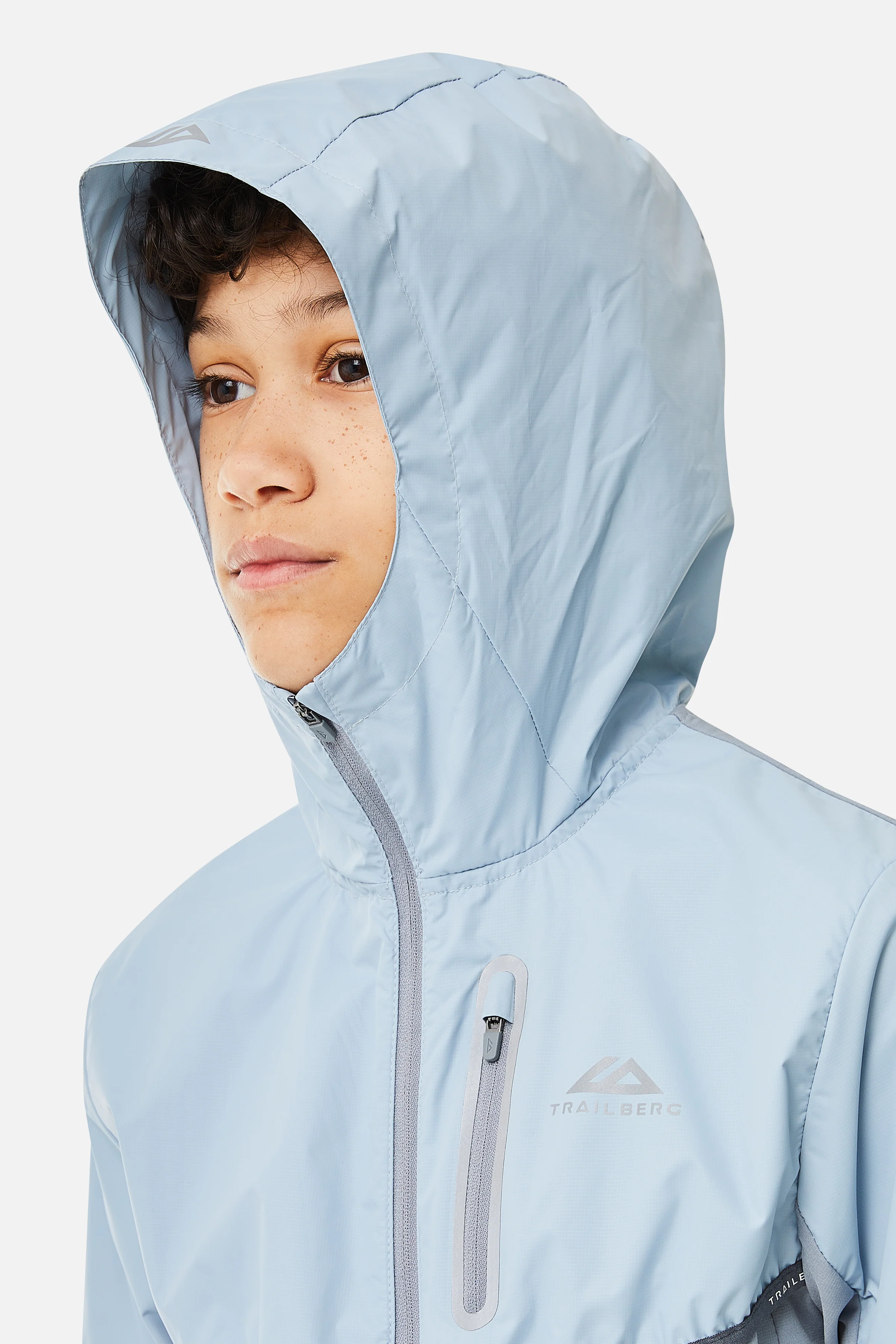 Boys Vertigo Tape Hood - Cloud Haze/Blue Frost - Image 4