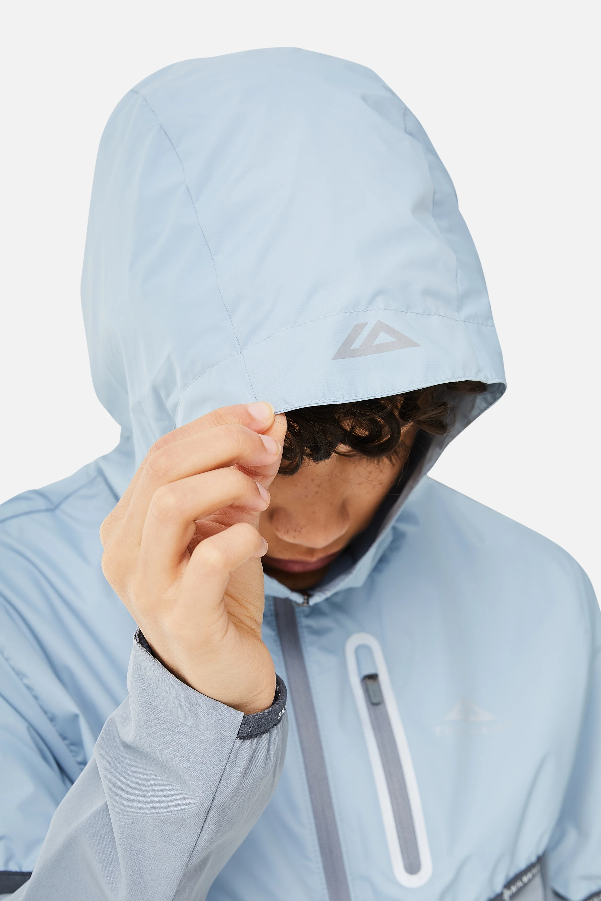 Boys Vertigo Tape Hood - Cloud Haze/Blue Frost - Image 5