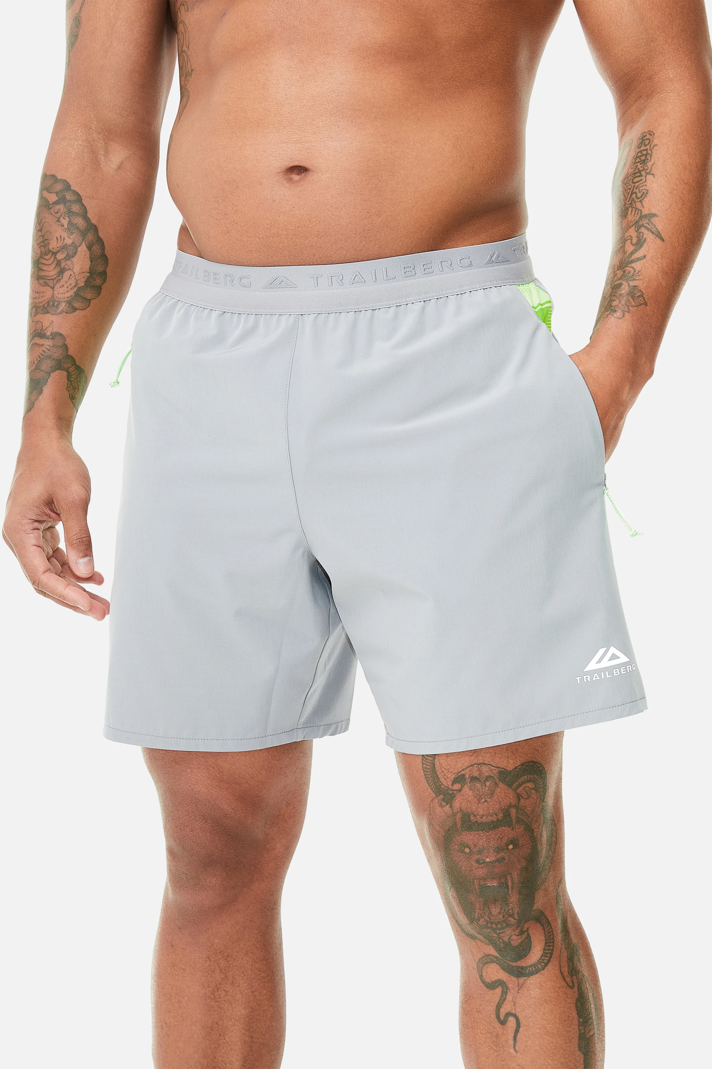 Dimension 2.0 Short - Moon Grey/Neon Lime/Vivid Green - Image 5