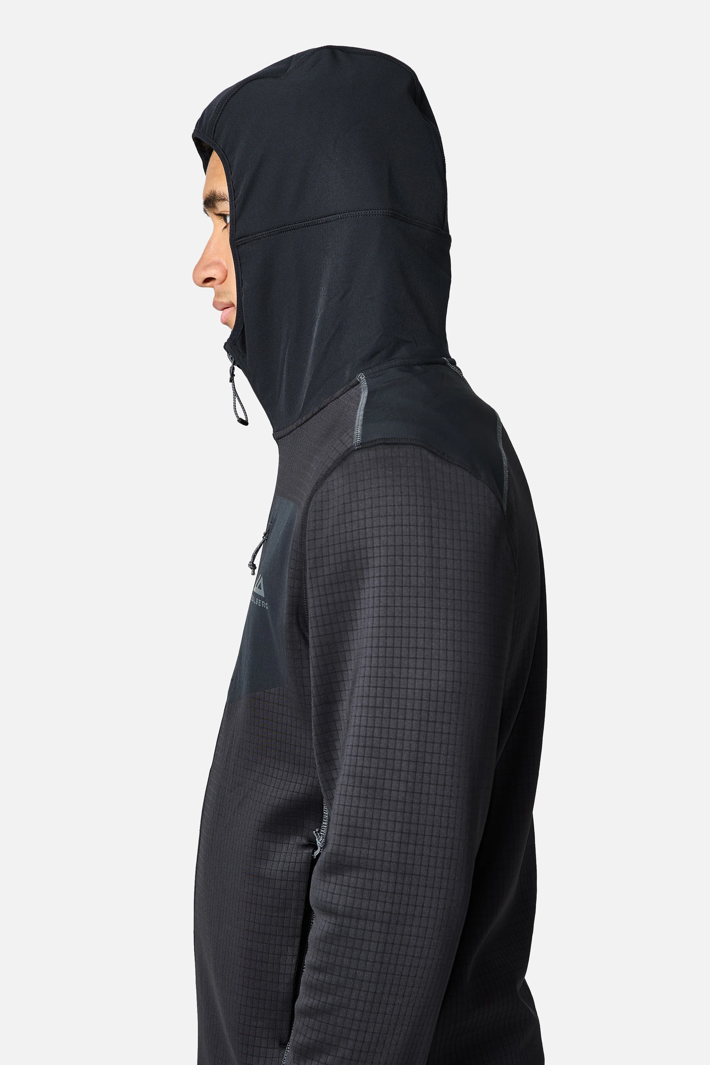 District Gridded Fleece Tracksuit - Black/Volcano Grey - Image 7