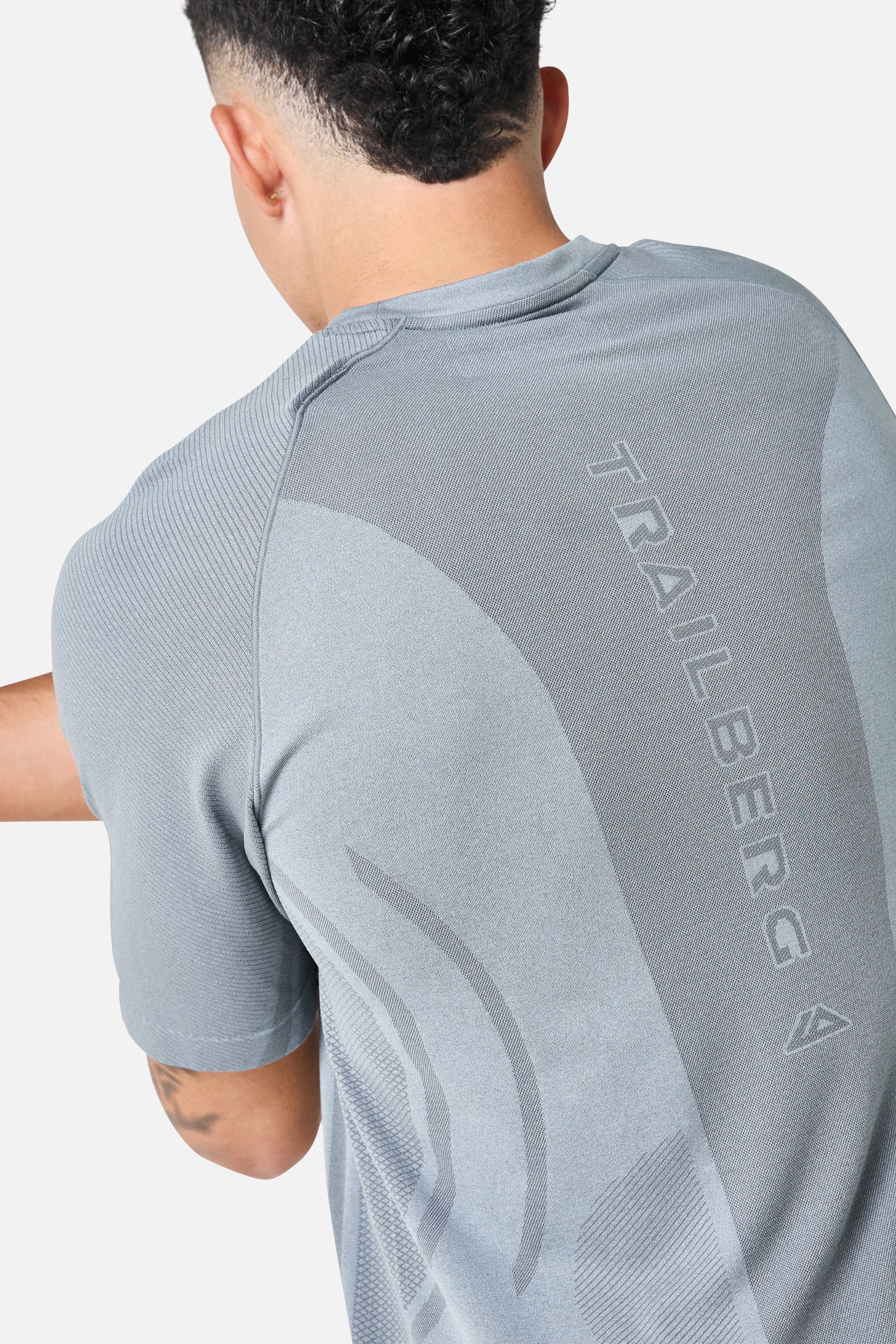 Fusion Seamless Tee - Lunar Grey/Graphite Grey - Image 2