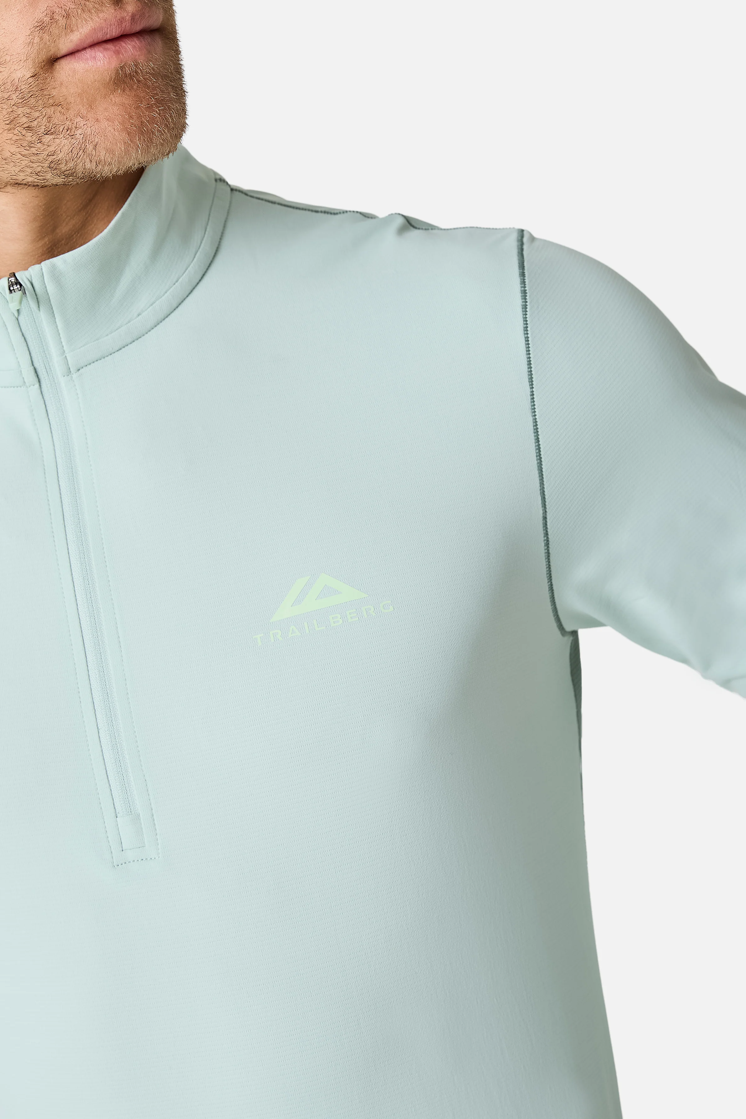 Nucleus 1/4 Zip Essentials 2.0 Twinset - Willow Green - Image 7