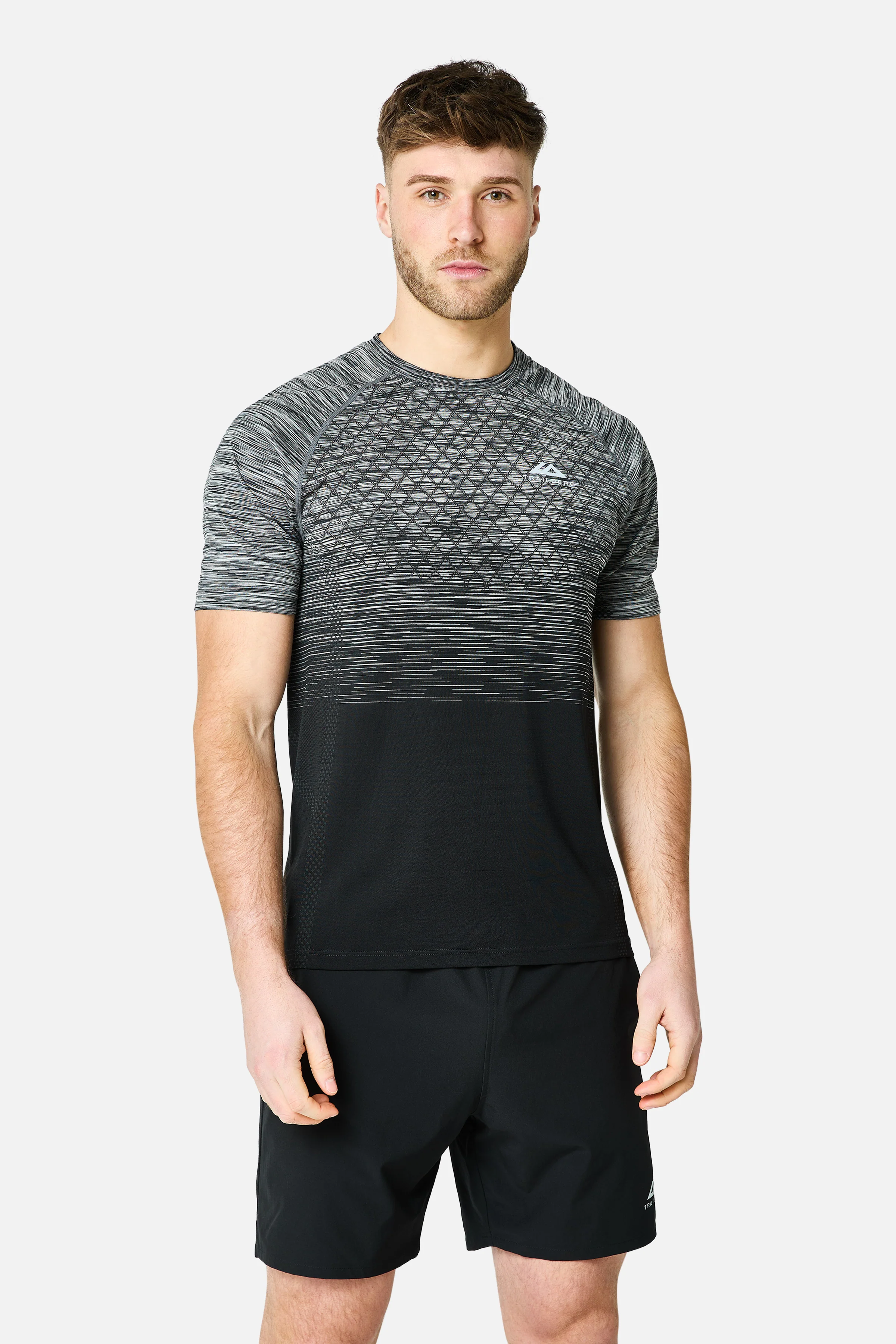Stride Seamless Tee  - Moon Grey/Urban Smoke/Black/White - Image 3