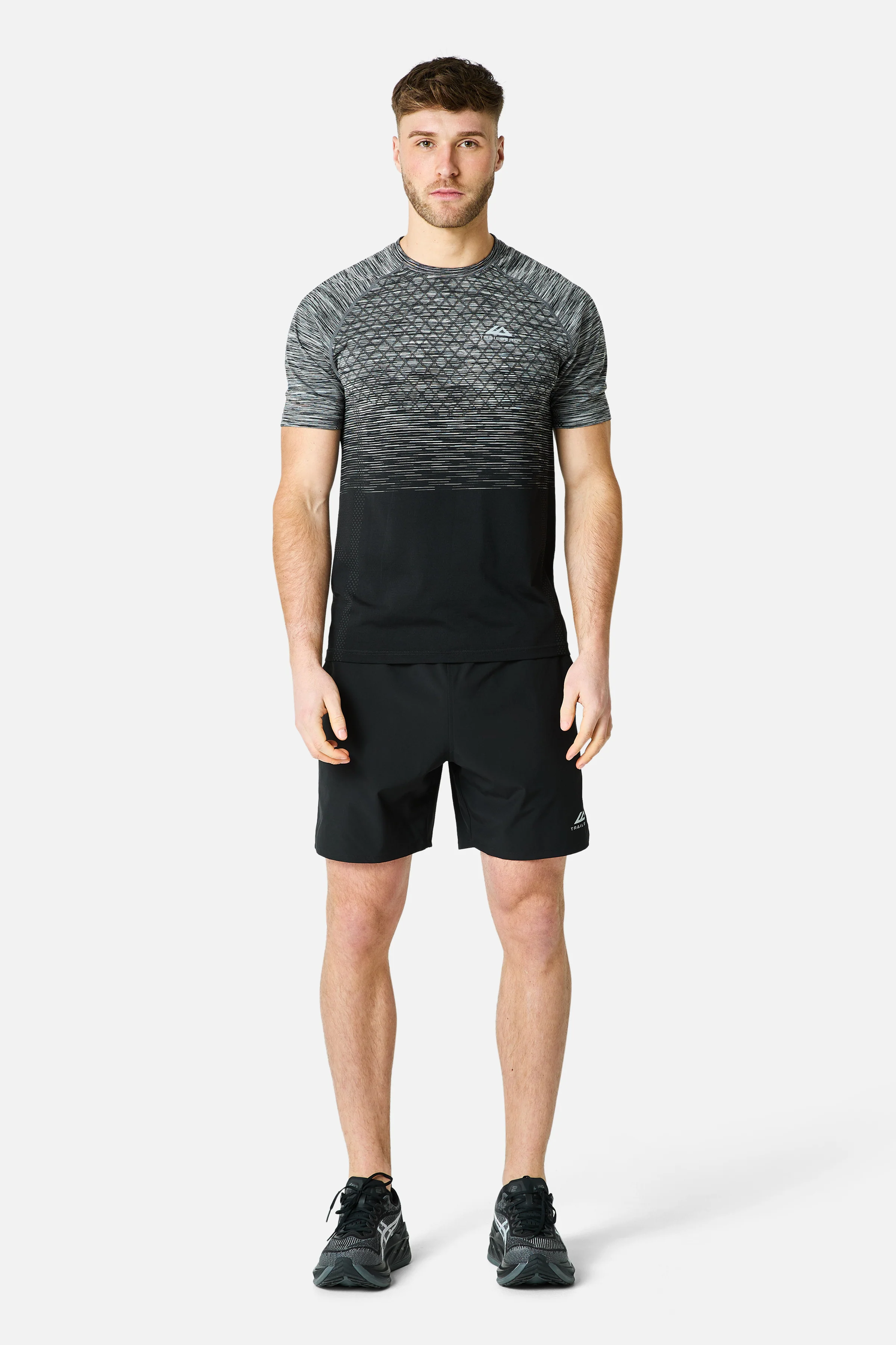 Stride Seamless Tee  - Moon Grey/Urban Smoke/Black/White - Image 4