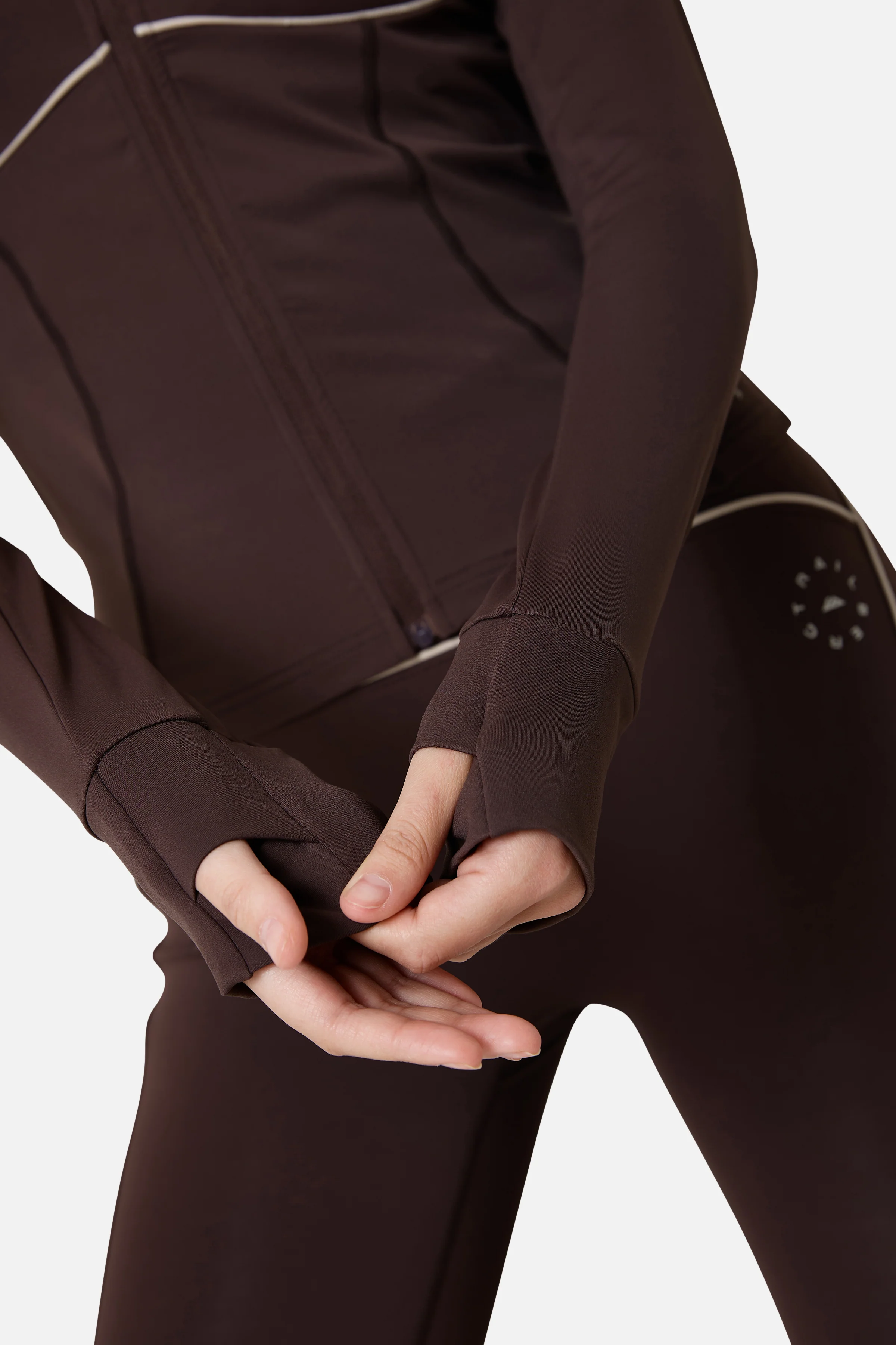 Womens Drift Track Jacket - Bitter Chocolate - Image 10
