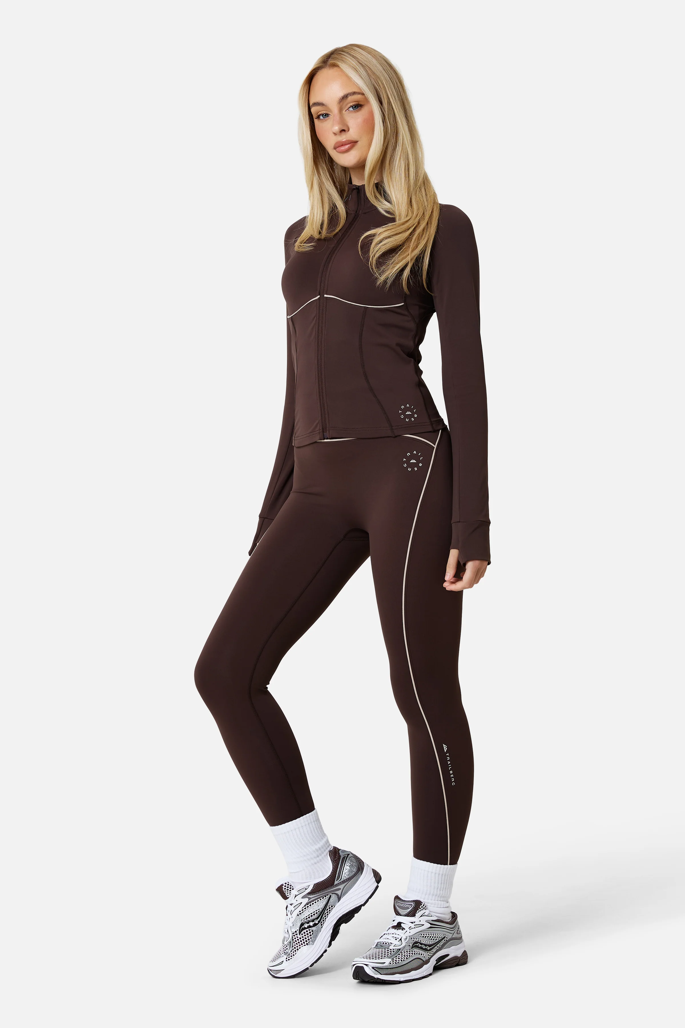 Womens Drift Track Jacket - Bitter Chocolate - Image 8