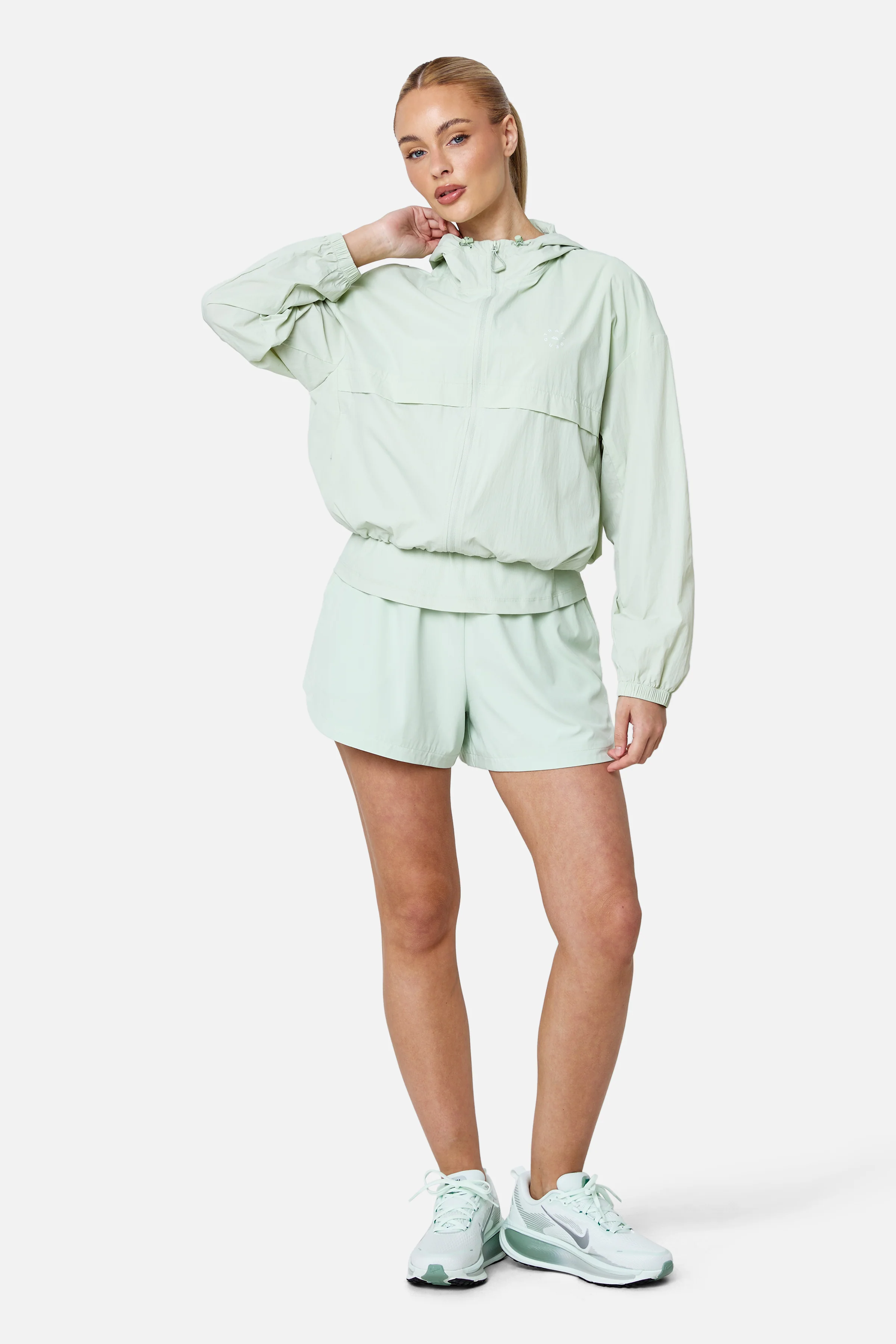 Womens Endura Running Windbreaker - Pistachio Cream - Image 3