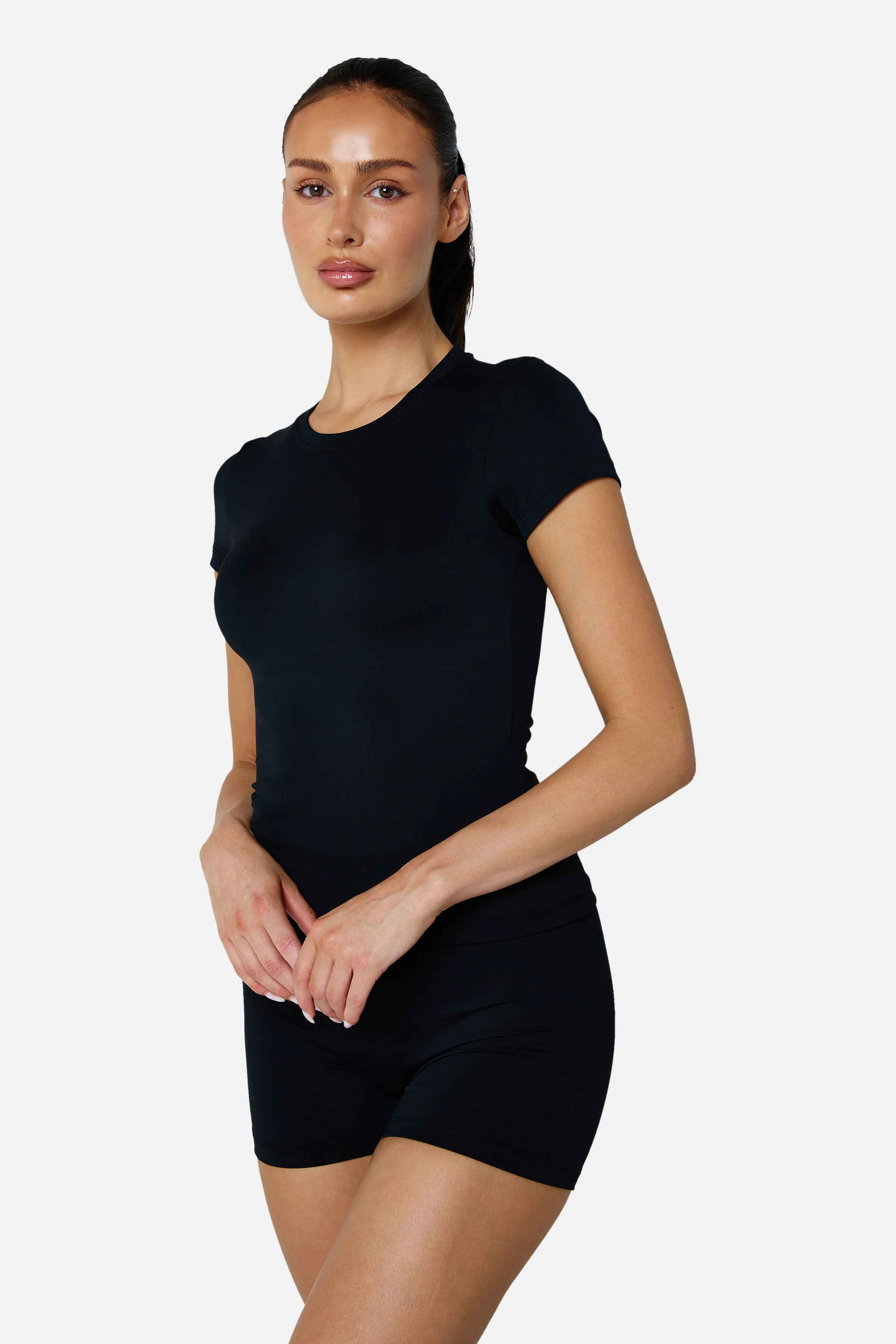 Womens Sculpt Core Cycling Short - Black - Image 3